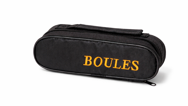 Restaurant bocce setup with carrying bag
