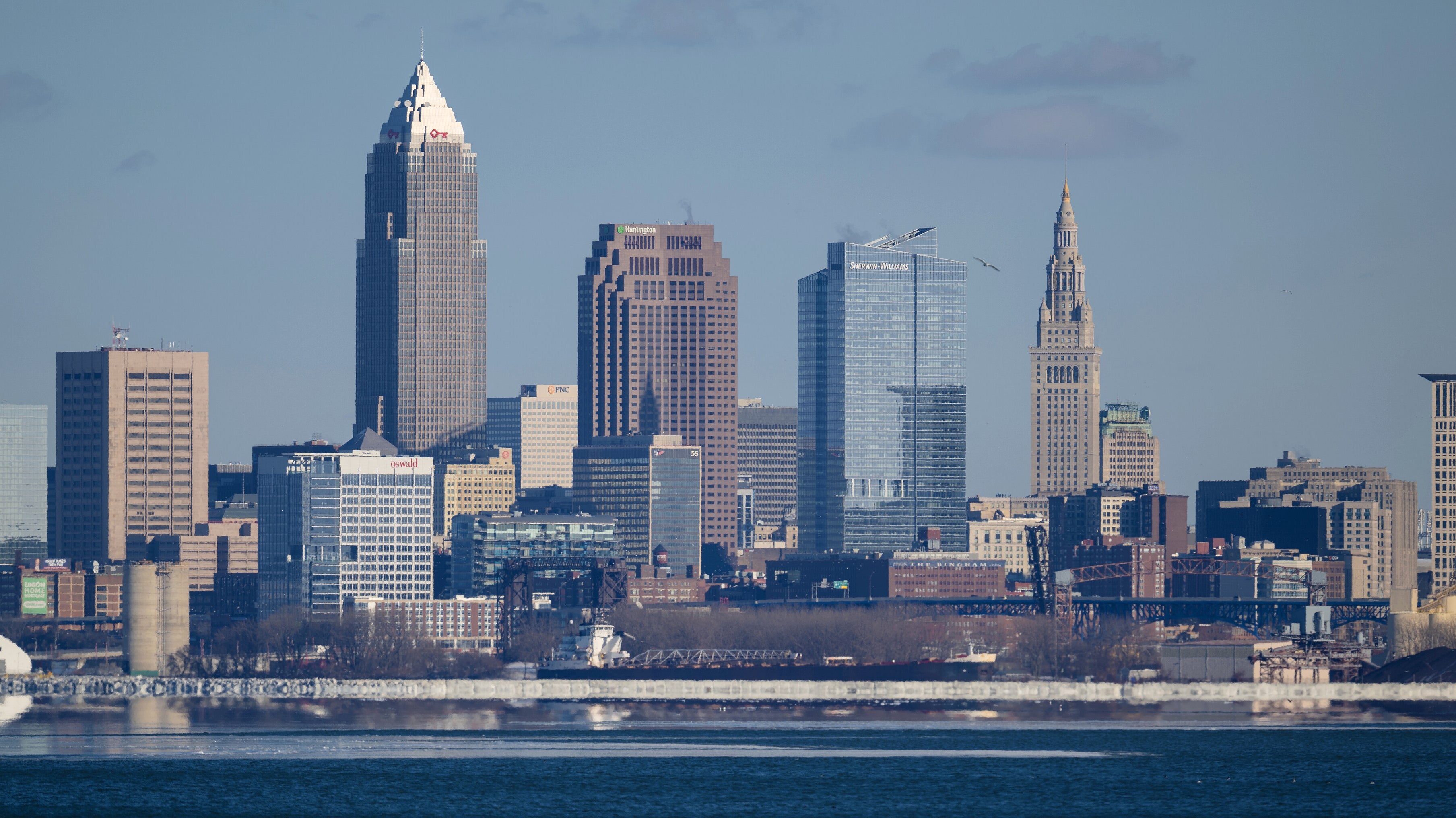 Cleveland skyline view