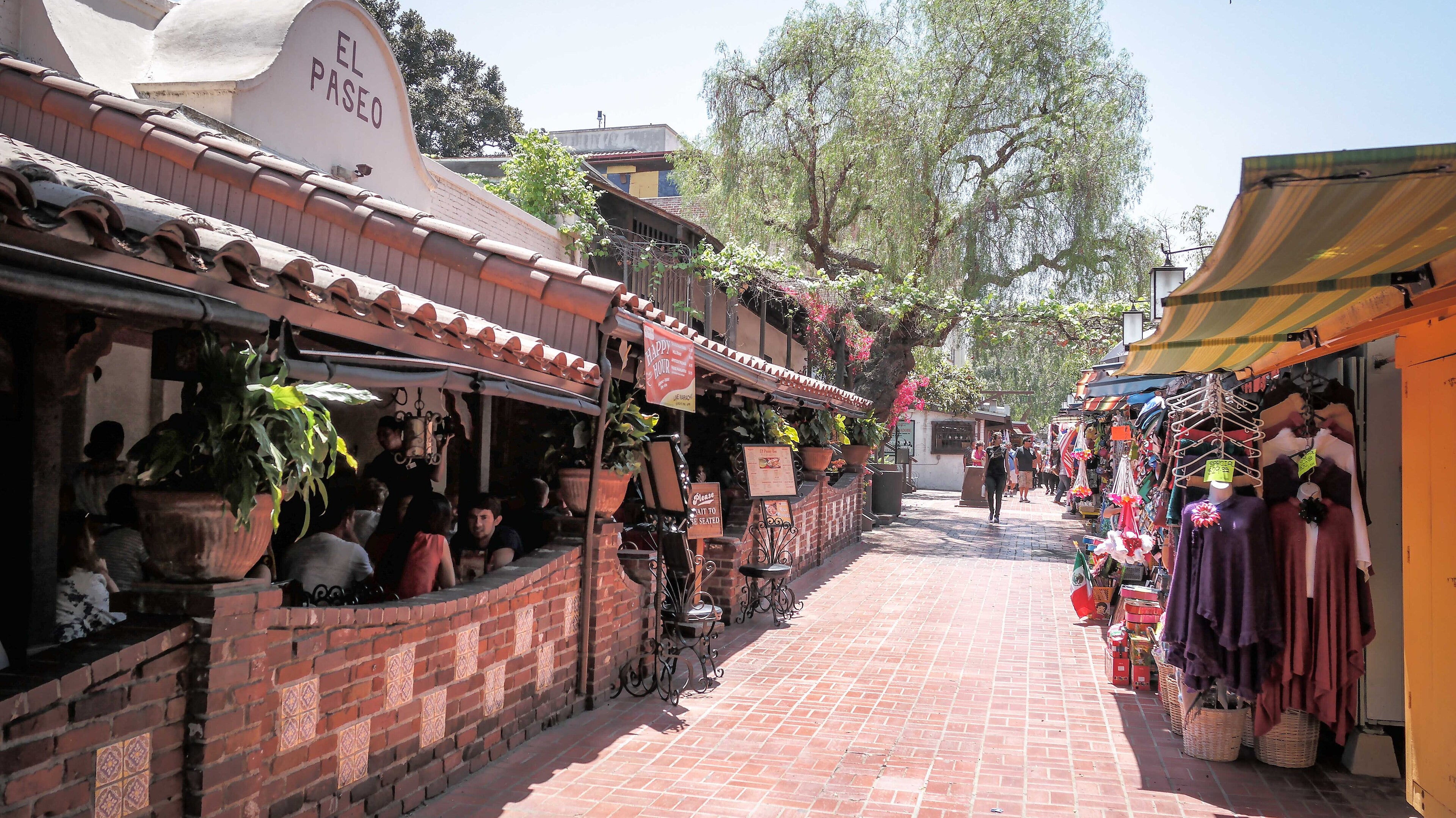 Olvera Street in downtown Los Angeles, the historic core that anchors LA's Italian and Latin heritage near Lincoln Heights bocce