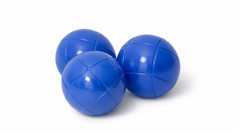 Bocce equipment ready for play at any court