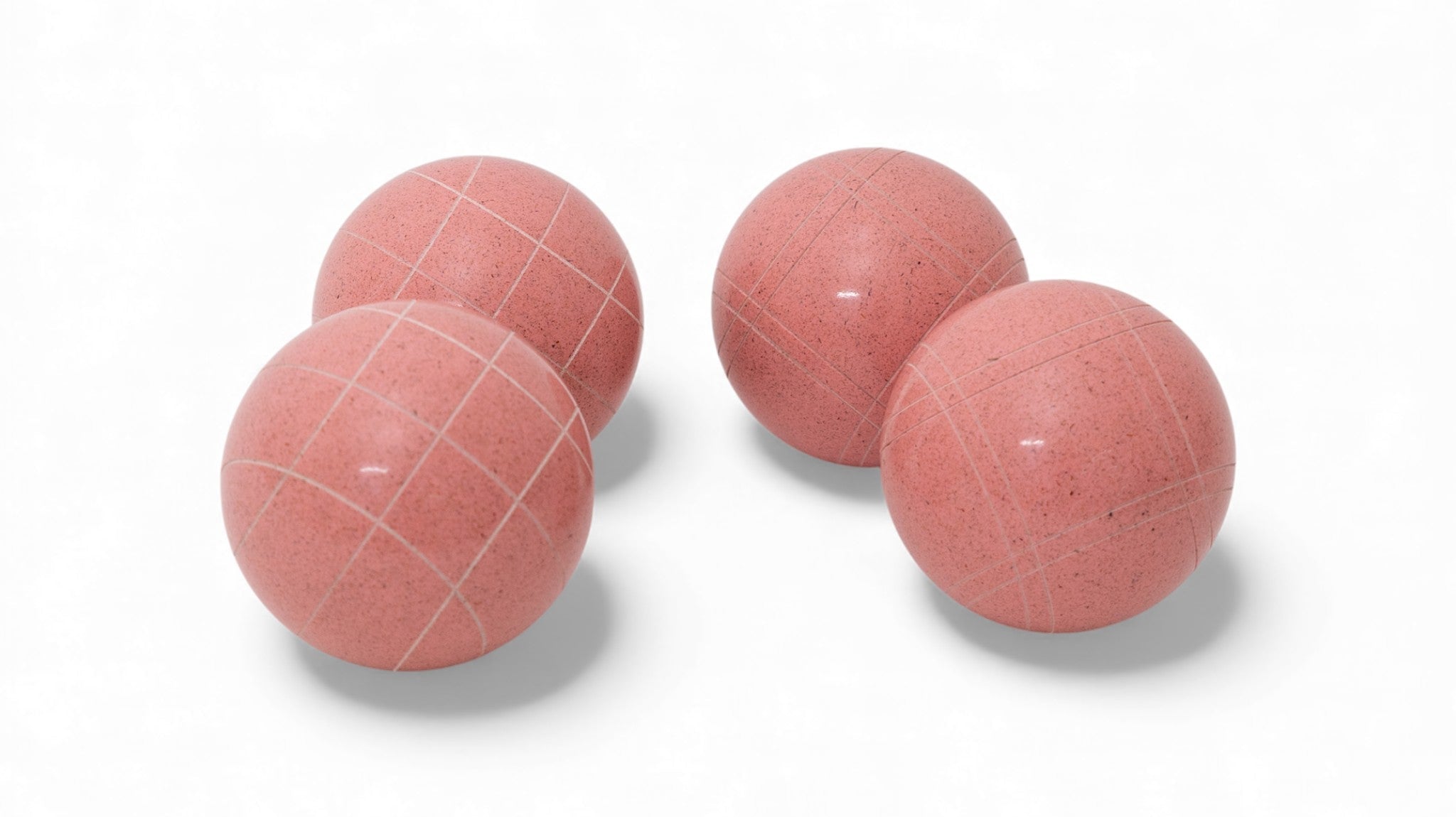 Pink solid color bocce ball set as anniversary gift