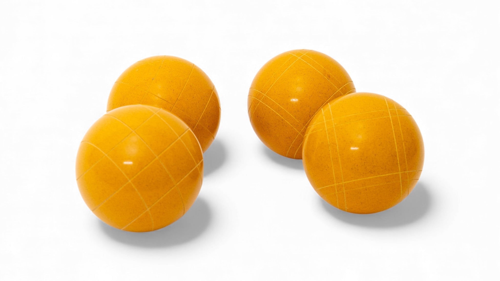 110 mm marigold solid color bocce balls, the bright pick for indoor synthetic-carpet club courts