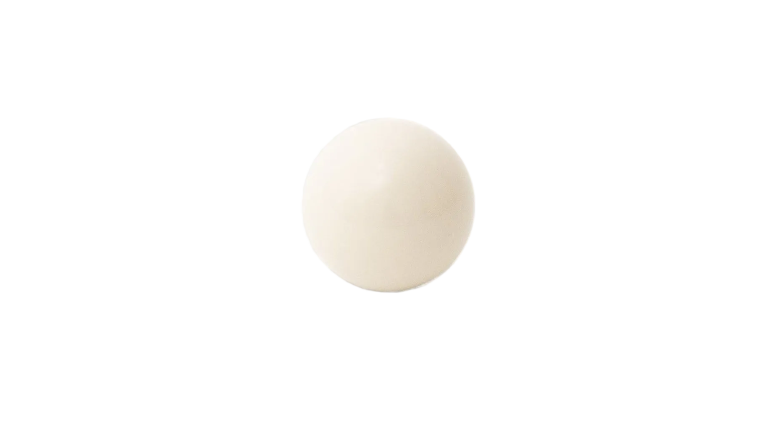 Regulation EPCO bocce pallino in white, the small target ball used to start every bocce frame