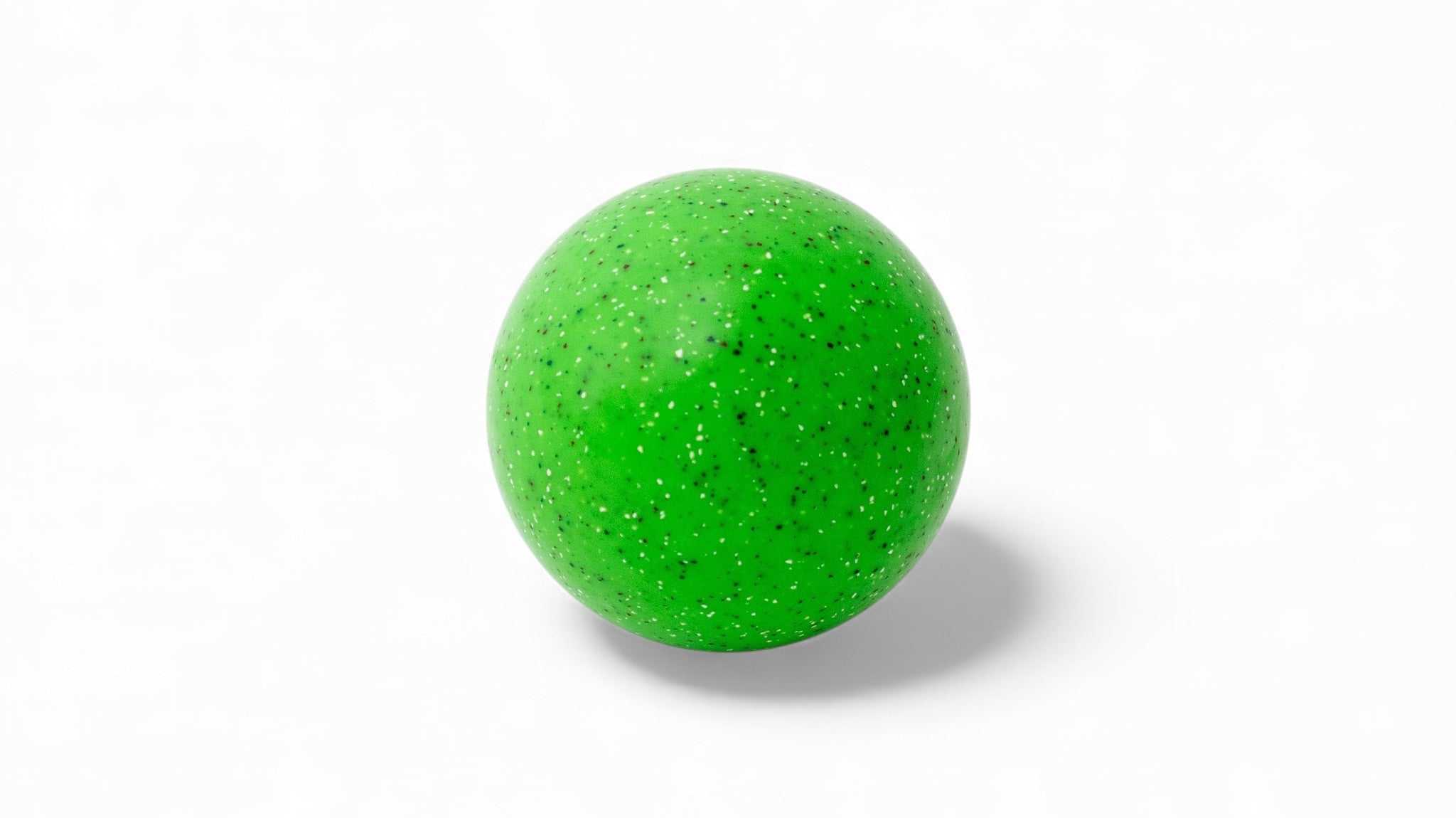Neon glow bocce ball close up