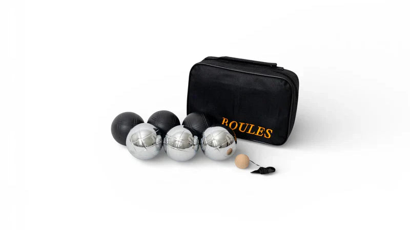 73 mm metal pétanque boules 6-set bundle, a senior-friendly bocce option in lightweight hollow steel
