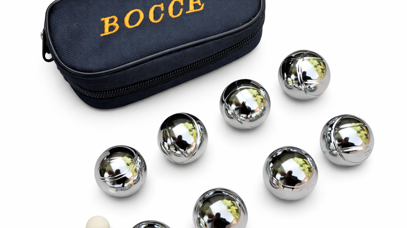 30 mm silver mini metal bocce set, the smallest active bocce option for apartment and tabletop play
