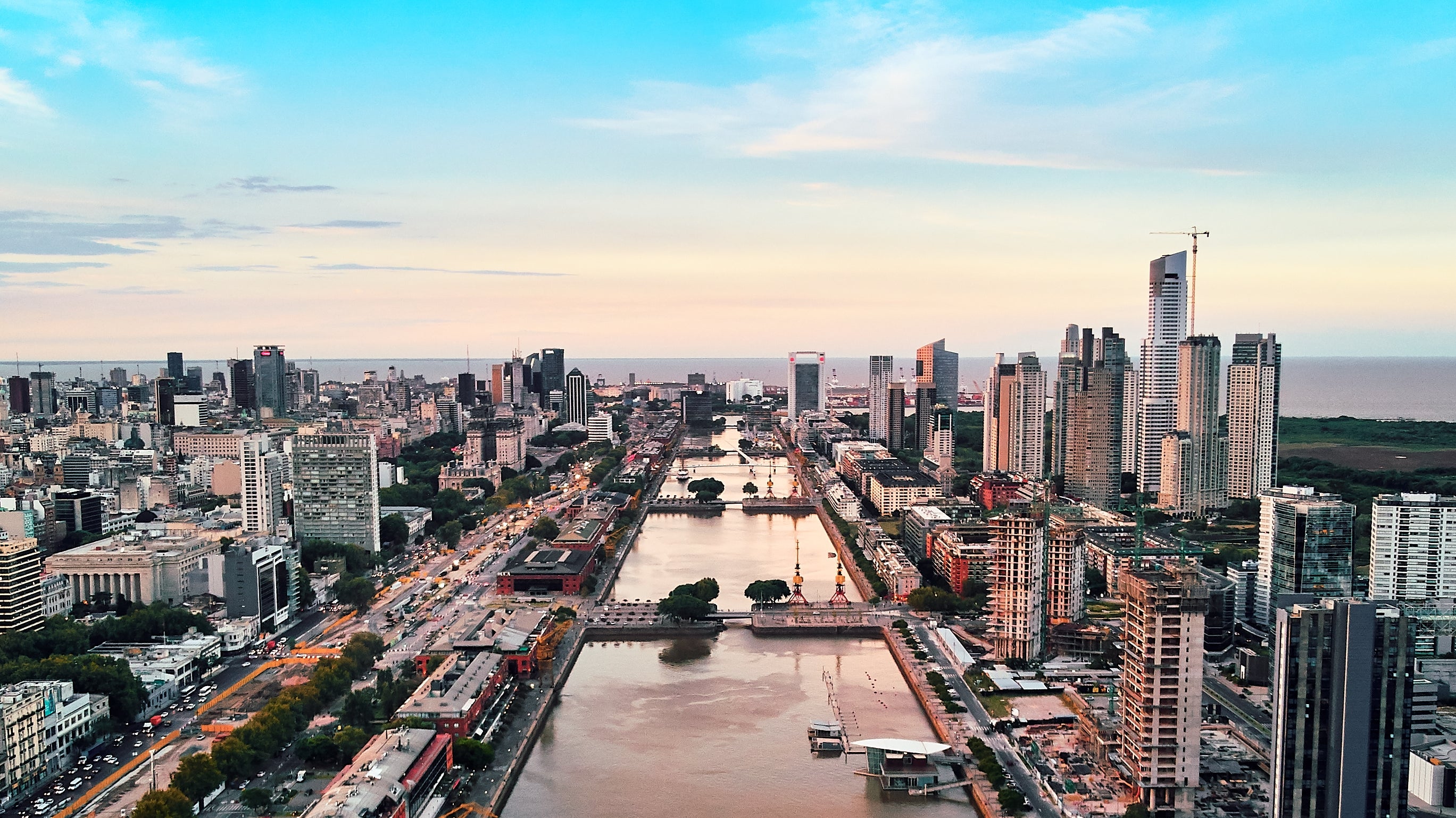 Puerto Madero waterfront in Buenos Aires, Argentina, capital of South Americas largest bochas community