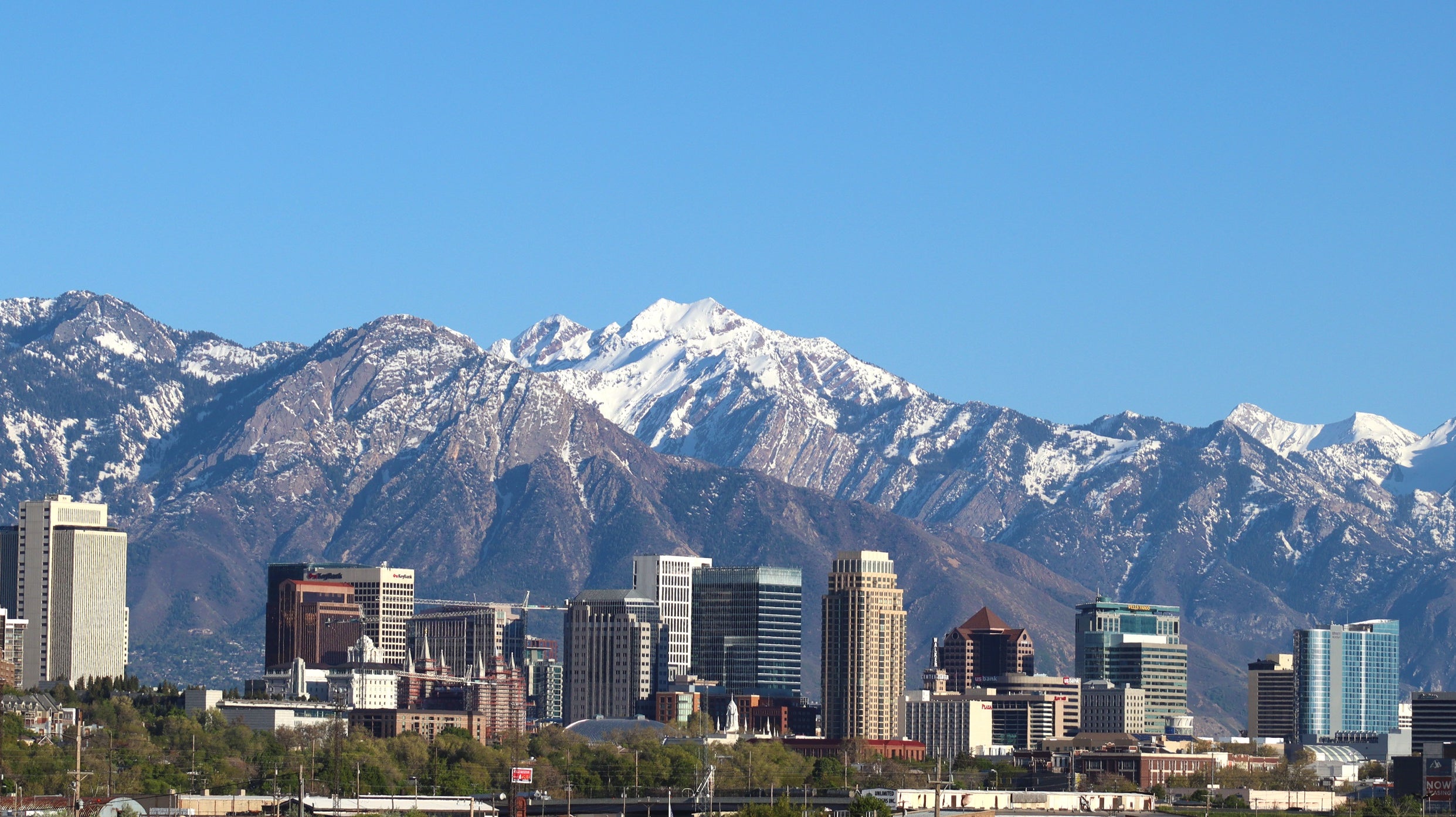 Salt Lake City skyline view