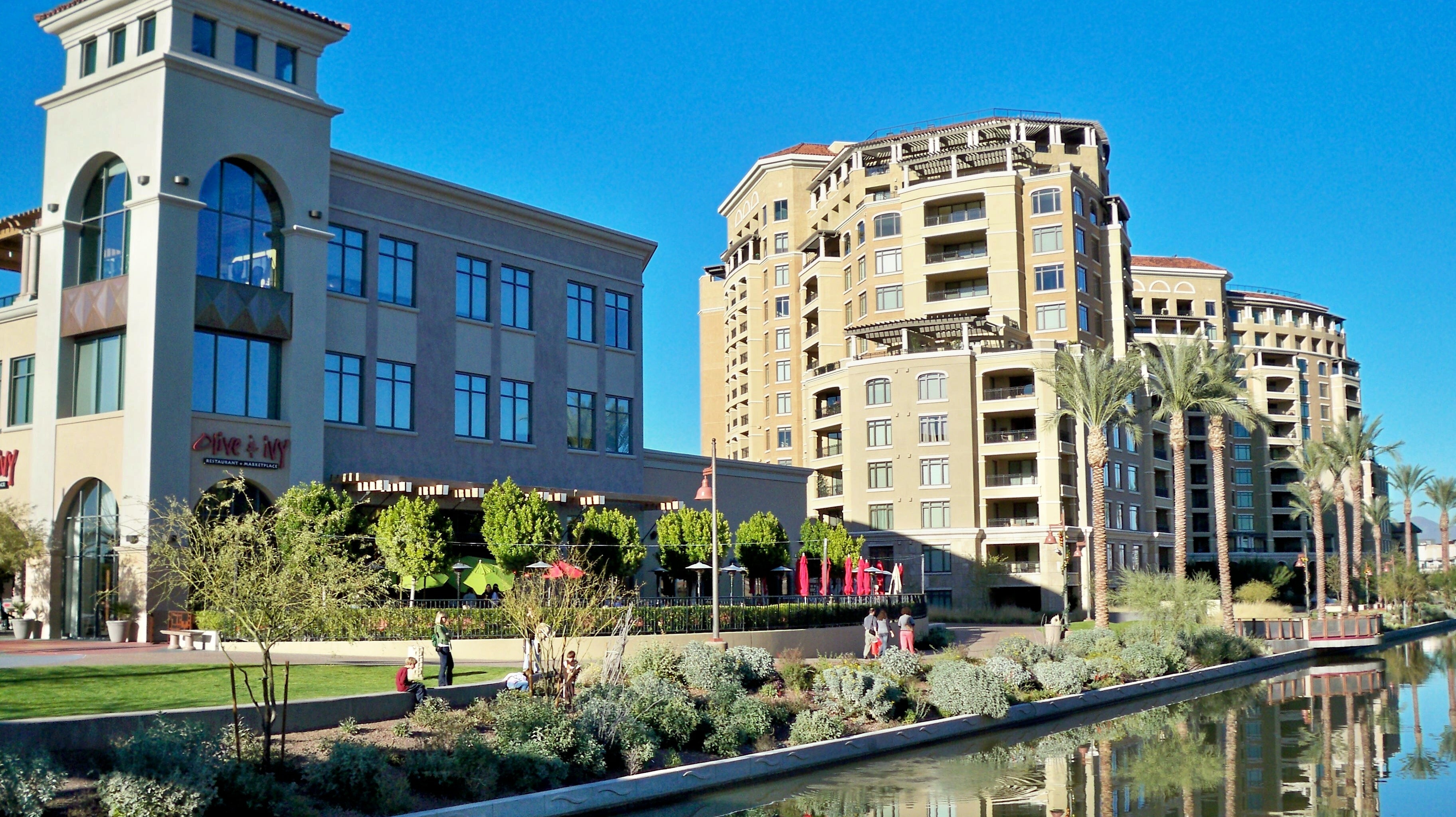 Scottsdale Arizona waterfront and downtown skyline