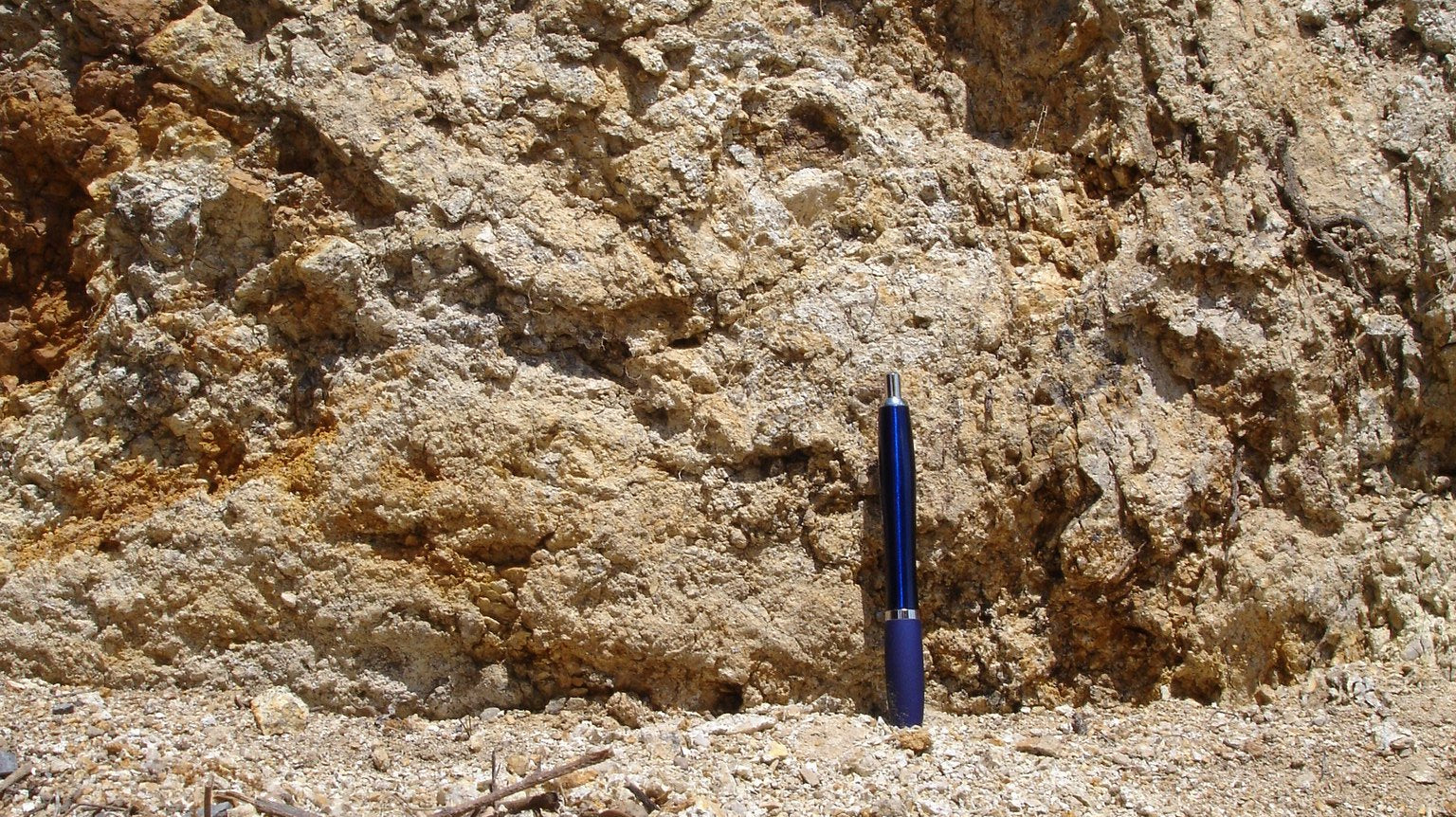 Decomposed granite material commonly used as a bocce court surface