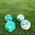 EPCO 107mm Tournament 4 Ball Bocce Balls - Marbled Green/White