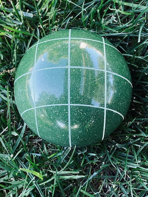 Replacement EPCO 114mm Red or Green Bocce Ball with Criss Crossed stripes