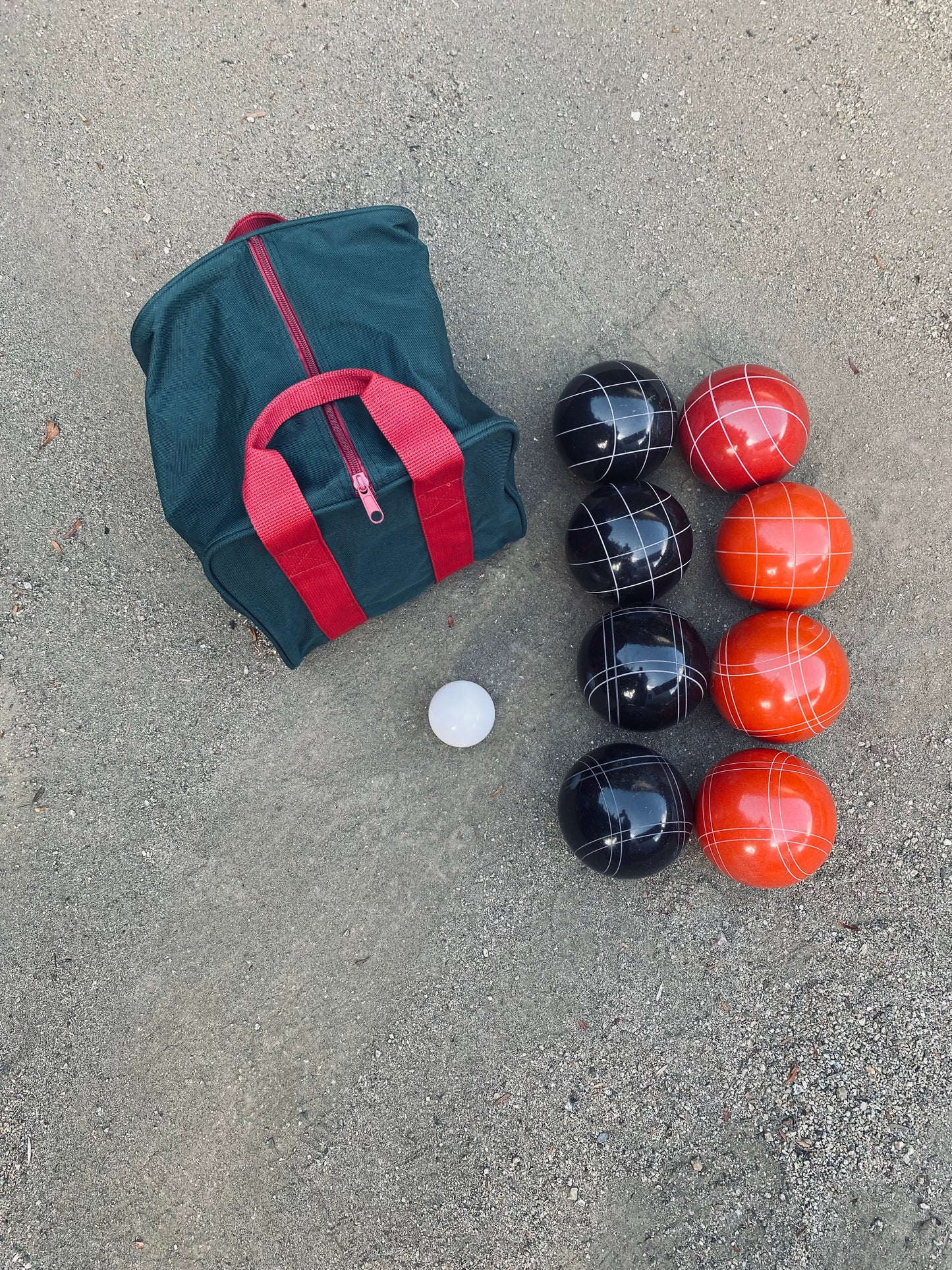EPCO 107mm Tournament Quality Professional 8 ball Bocce Ball Set, Black/rustic orange Balls Bag Included