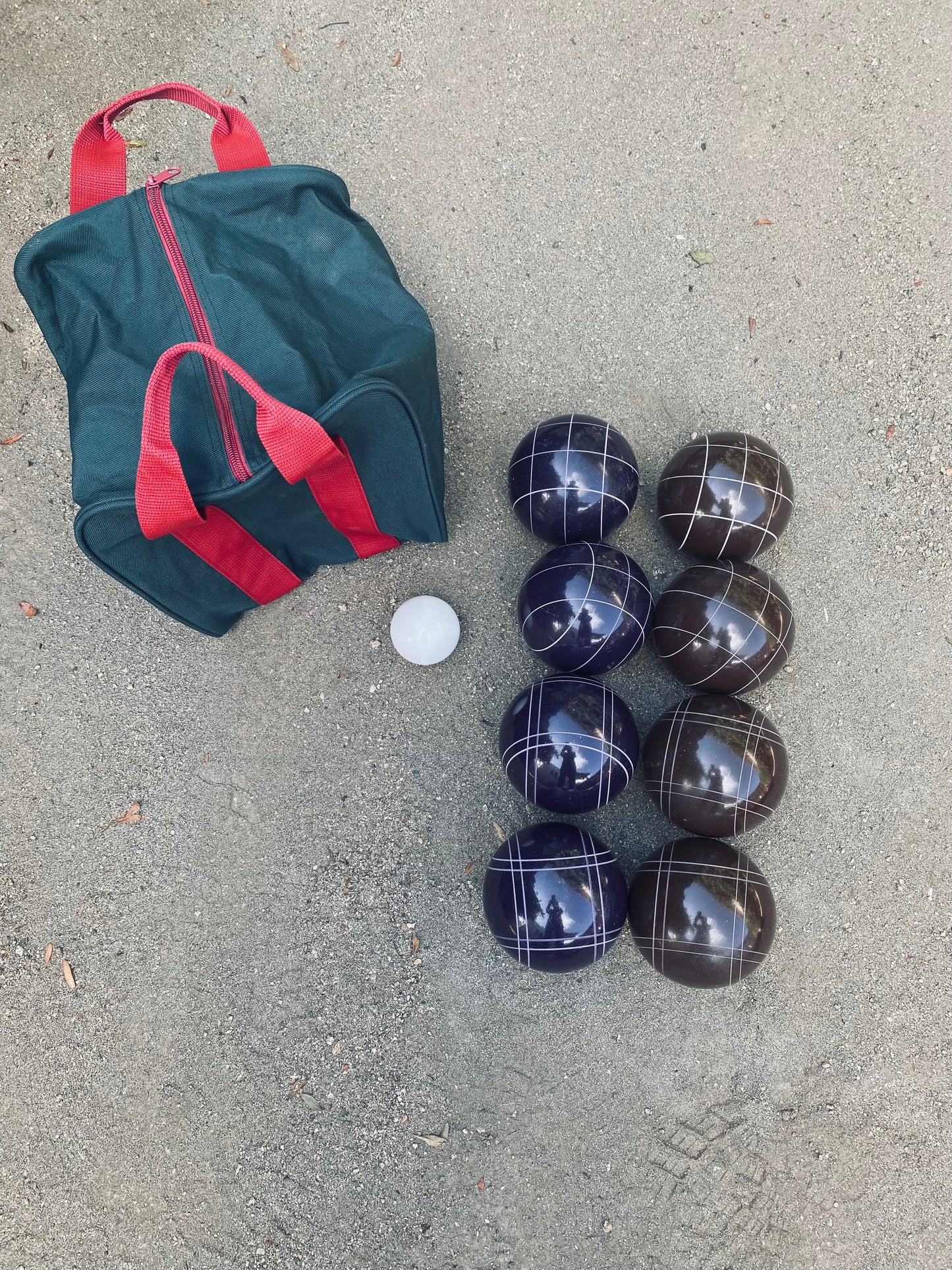 EPCO 107mm Tournament Quality Professional 8 ball Bocce Ball Set, Purple/Brown Balls Bag Included