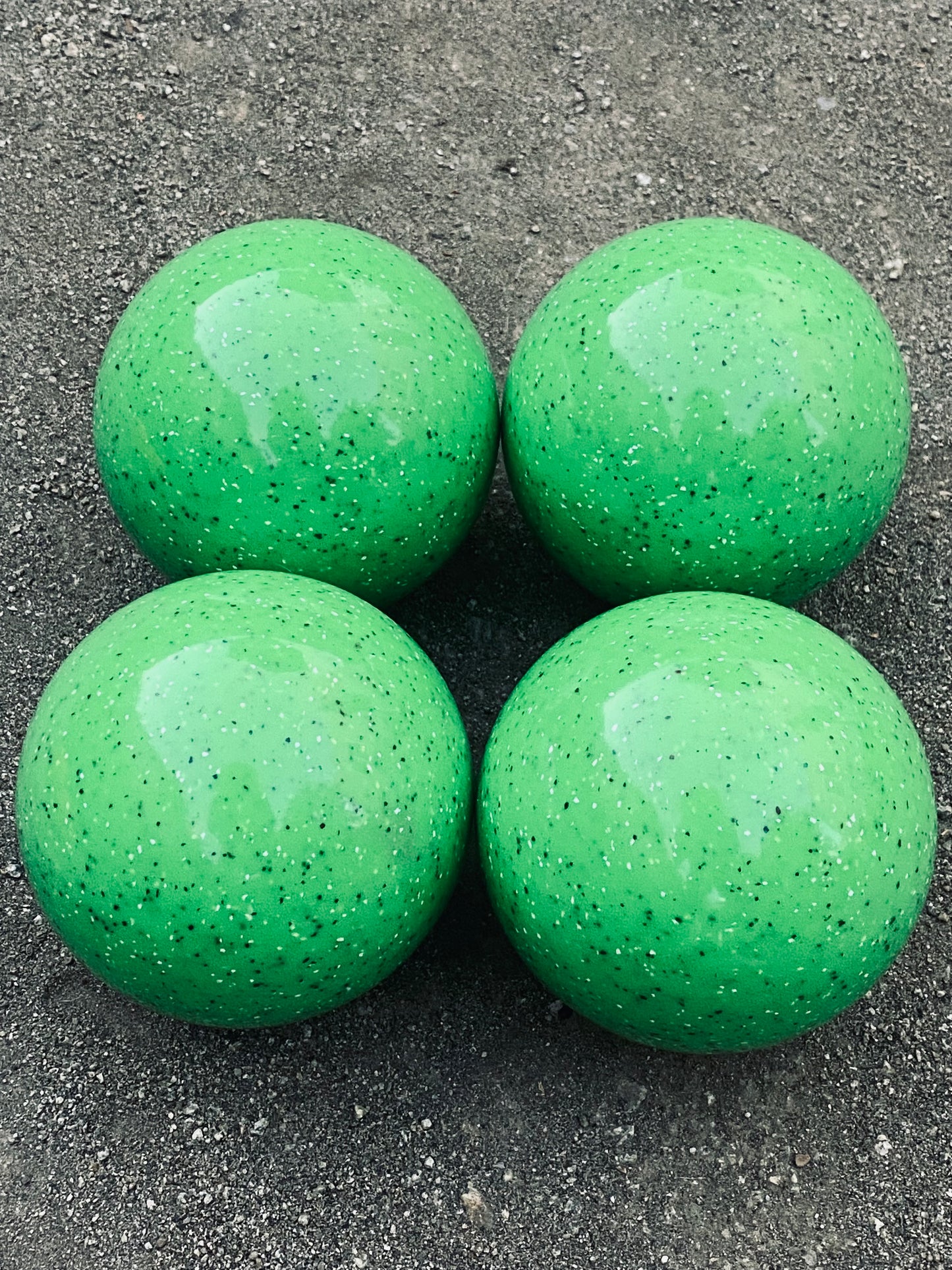 EPCO 110mm 4 pack Bocce Balls Glow Speckled Green