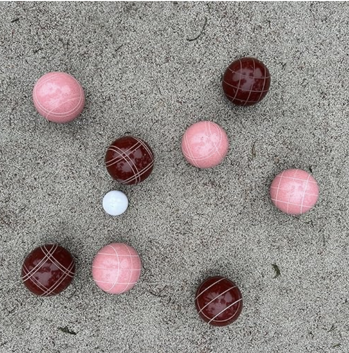EPCO 107mm Tournament Quality Professional 8 ball Bocce Ball Set, Pink/Dark Red Balls Bag Included