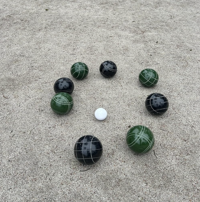 EPCO 107mm Tournament Quality Professional 8 ball Bocce Ball Set, Black/Dark Green Balls Bag Included