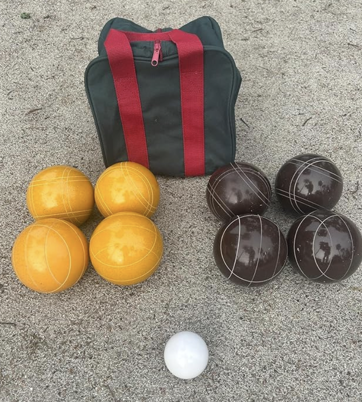 EPCO 107mm Tournament Quality Professional Bocce Ball Set, Expresso Brown and Gold Balls - Bag Included