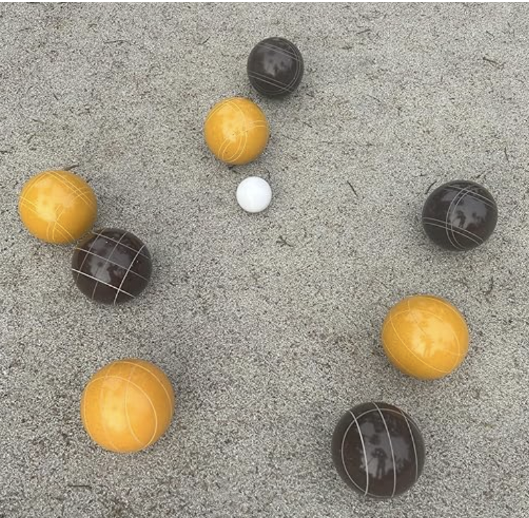 EPCO 107mm Tournament Quality Professional Bocce Ball Set, Expresso Brown and Gold Balls - Bag Included