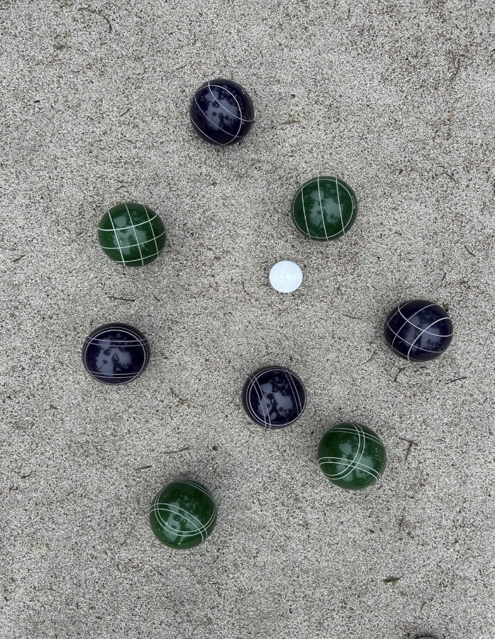EPCO 107mm Tournament Quality Professional 8 ball Bocce Ball Set, Purple/Dark Green Balls Bag Included