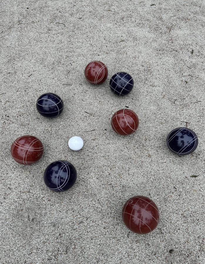 EPCO 107mm Tournament Quality Professional 8 ball Bocce Ball Set, Purple/Dark Red Balls Bag Included