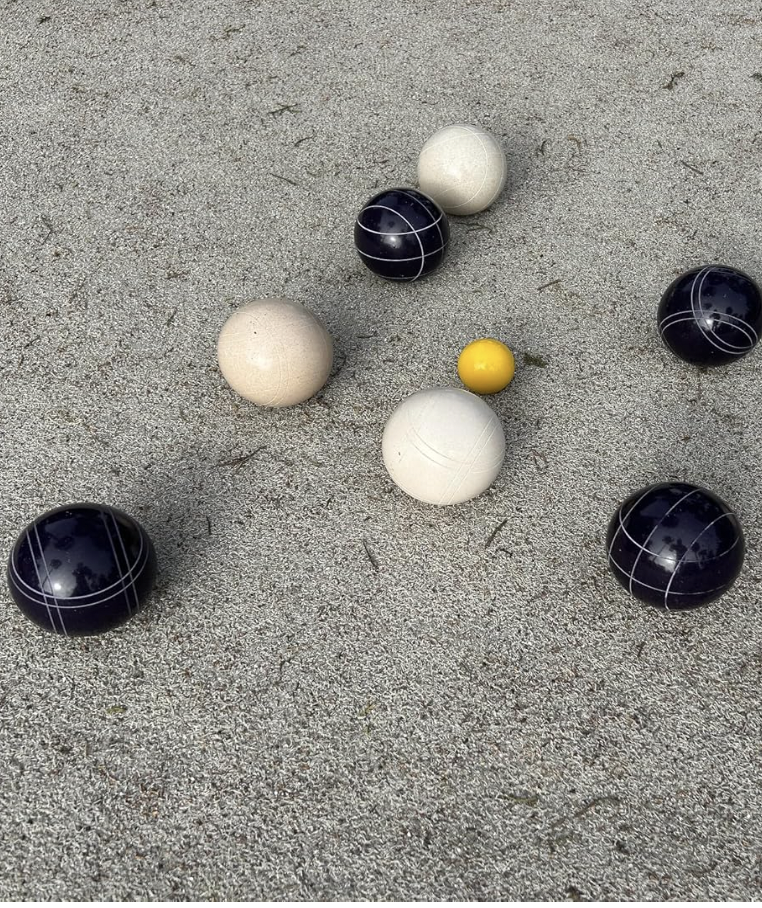 EPCO 107mm Tournament Quality Professional 8 ball Bocce Ball Set, Purple/White Balls Bag Included
