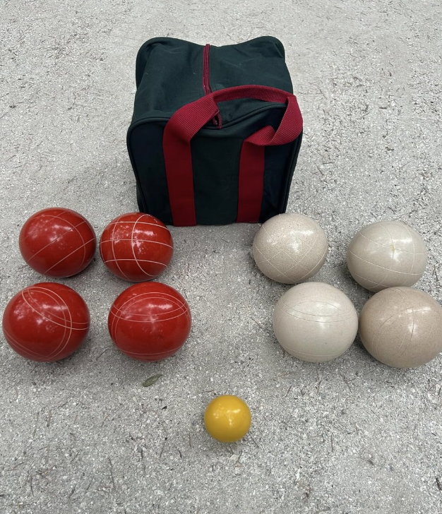 EPCO 107mm Tournament Quality Professional 8 ball Bocce Ball Set, White/Rustic Orange Balls Bag Included