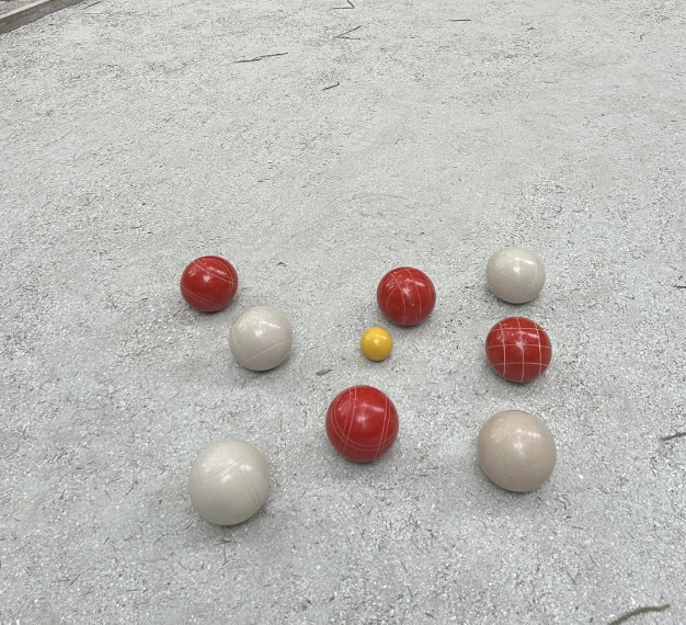 EPCO 107mm Tournament Quality Professional 8 ball Bocce Ball Set, White/Rustic Orange Balls Bag Included