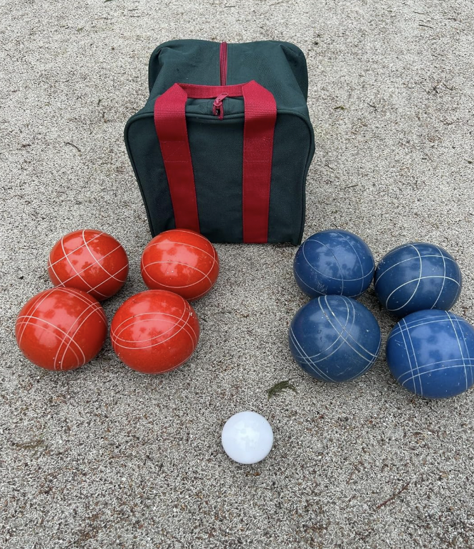 EPCO 107mm Tournament Quality Professional 8 ball Bocce Ball Set, Rustic Orange/Rustic Blue Balls Bag Included