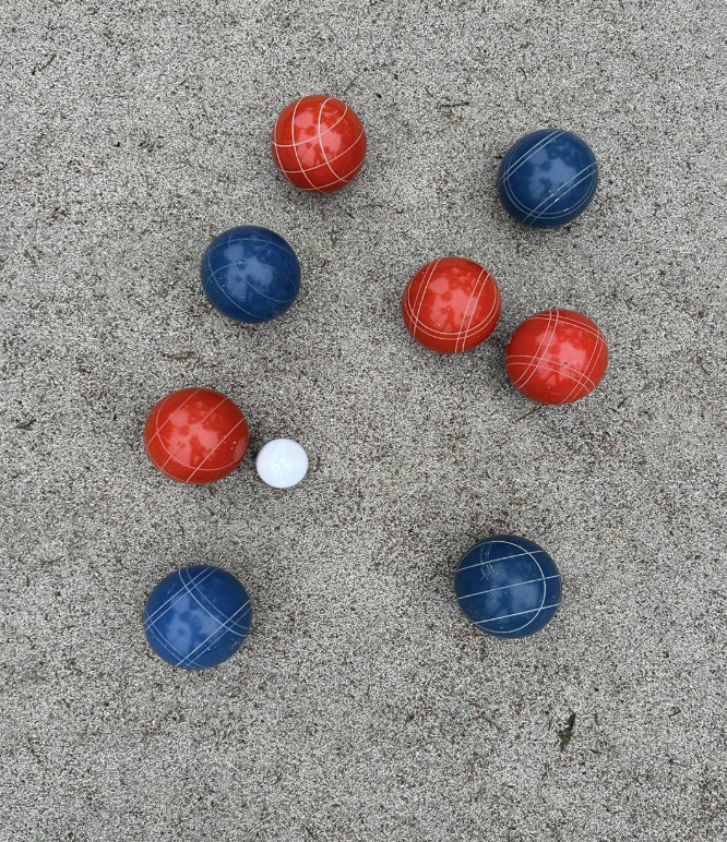 EPCO 107mm Tournament Quality Professional 8 ball Bocce Ball Set, Rustic Orange/Rustic Blue Balls Bag Included