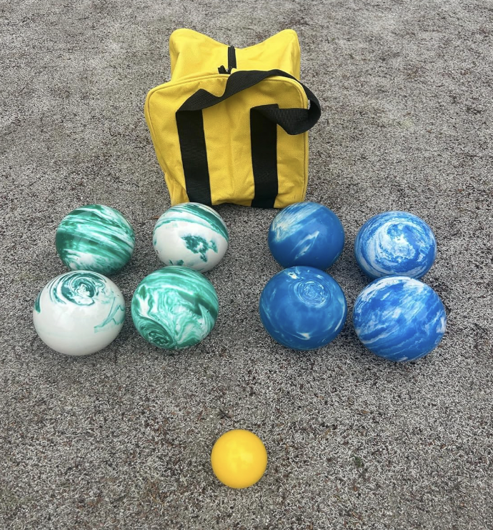 EPCO 107mm Tournament Quality Professional 8 ball Bocce Ball Set,Marble Blue/Marble GreenBalls Bag Included
