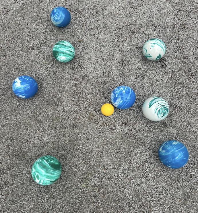 EPCO 107mm Tournament Quality Professional 8 ball Bocce Ball Set,Marble Blue/Marble GreenBalls Bag Included
