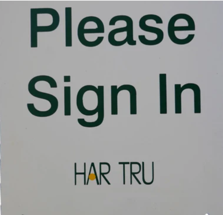 Court Signs - "Please Sign In", 12" Wide x 10" high (140-56)