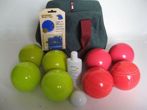 Basic EPCO Bocce package - 110mm Yellow and light Red balls.