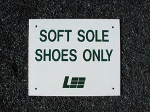Court Signs- Soft Sole Shoes Only, 12" Wide x 10" high (140-53)