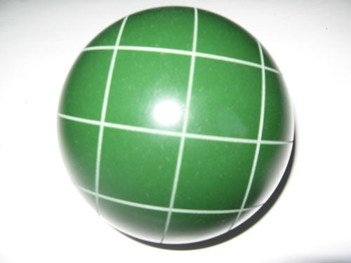 Replacement EPCO 110mm Green Bocce Ball with Criss Crossed stripes.
