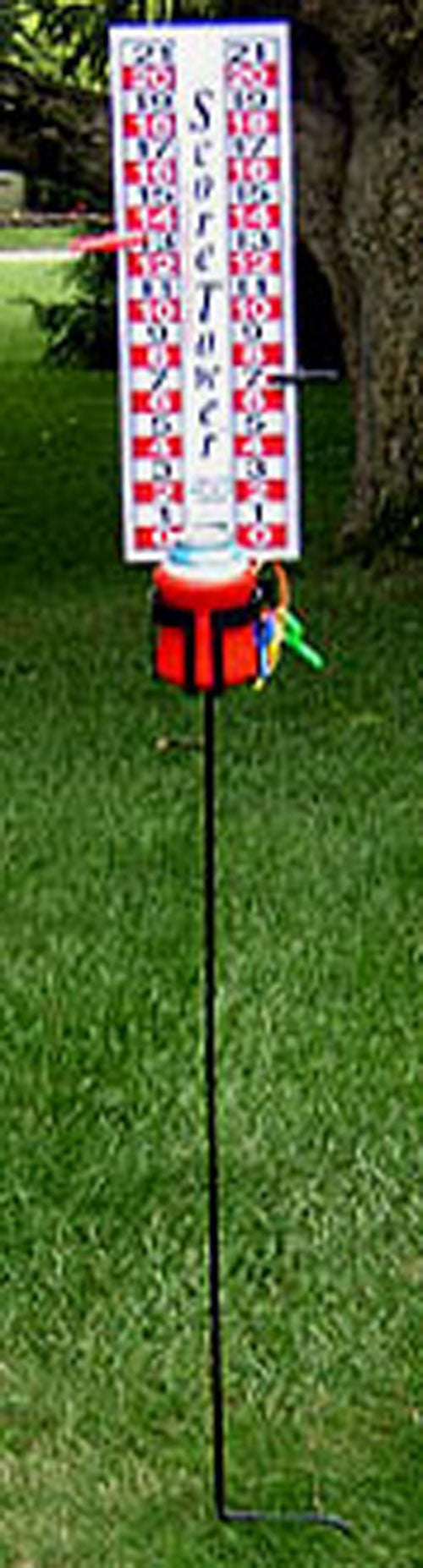 Portable Bocce Scoreboard with Drinkholder and Tailgate Stand