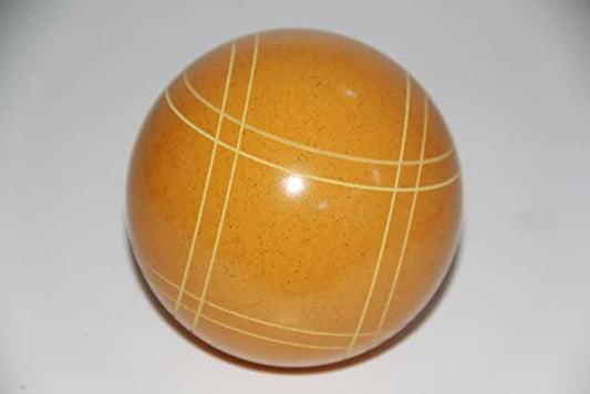 Replacement EPCO Bocce Ball with Close Curvey stripes - single RUSTIC Yellow 110mm