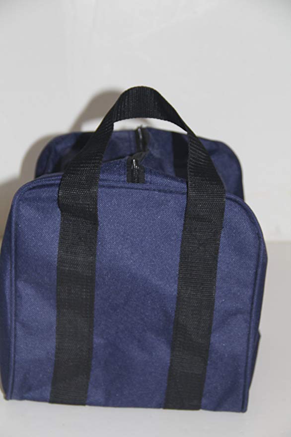 Heavy Duty Nylon Bocce Bag - Blue with Black Handles