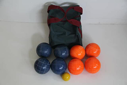 EPCO 110mm Tournament quality Bocce Set, Orange and Blue Bocce Balls - Bag included.