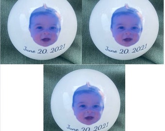 Pack of 3 - Double engraved bocce Pallino/Pallina with choice of color and flattening- image and text Active
