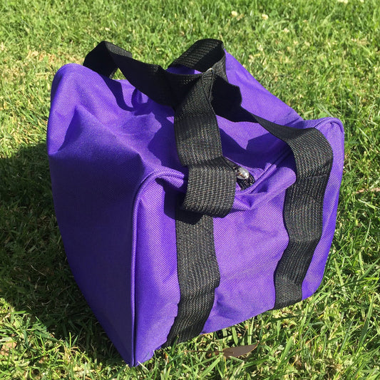 Heavy Duty Nylon Bocce Bag - Purple with Black Handles