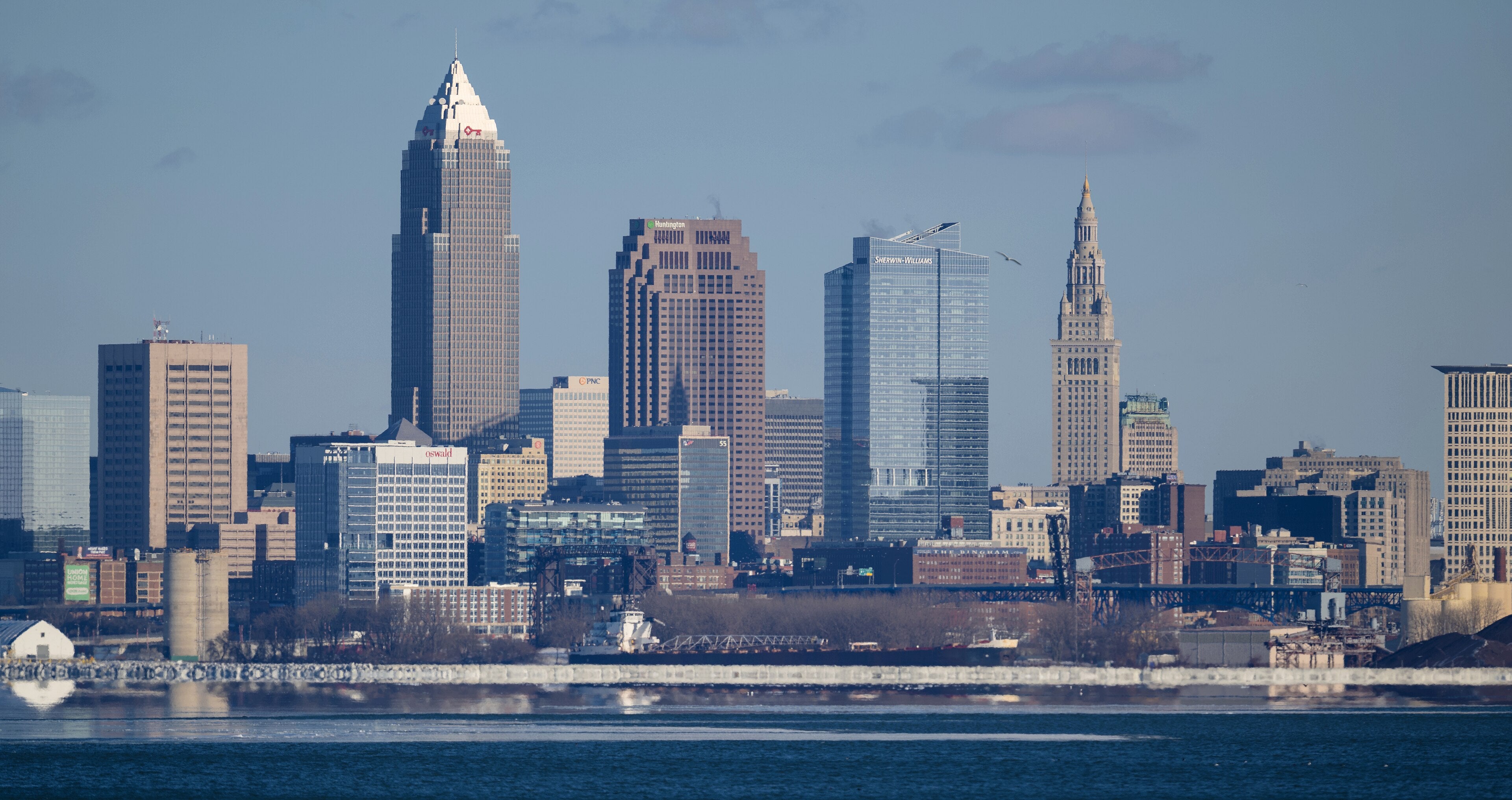 Cleveland skyline view