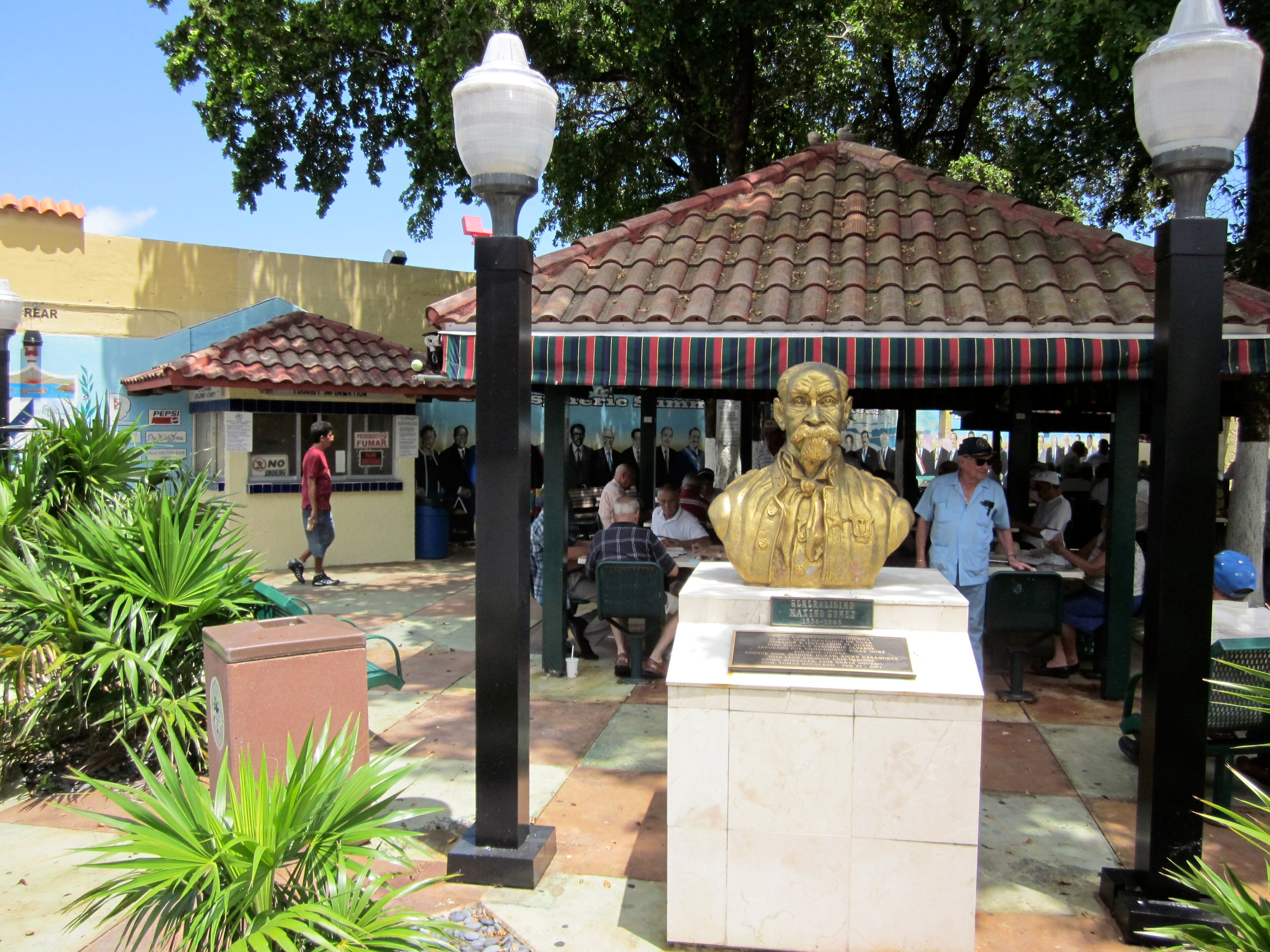 Domino Park in Little Havana, Miami, a heritage outdoor ball-game gathering space