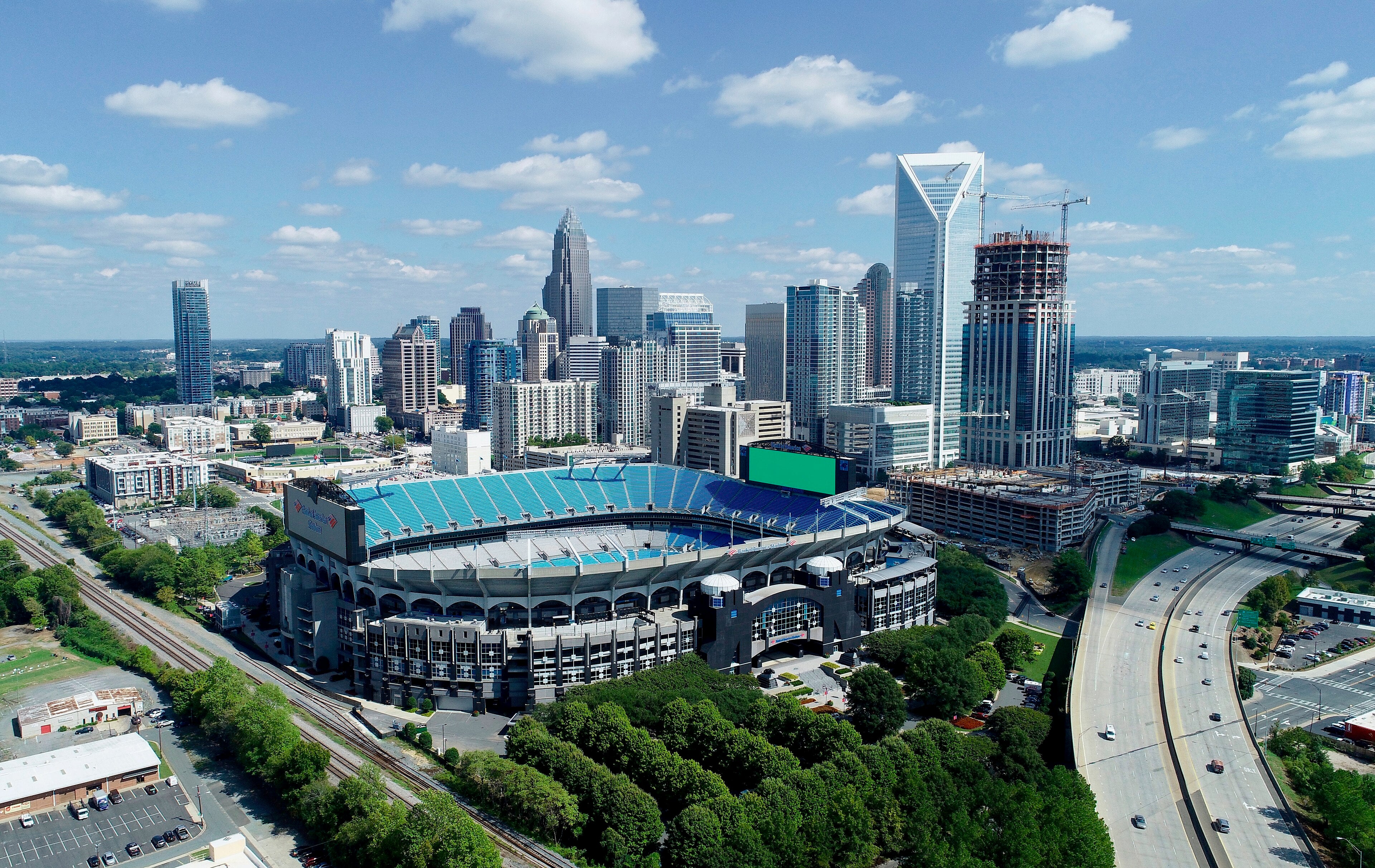 Charlotte skyline view