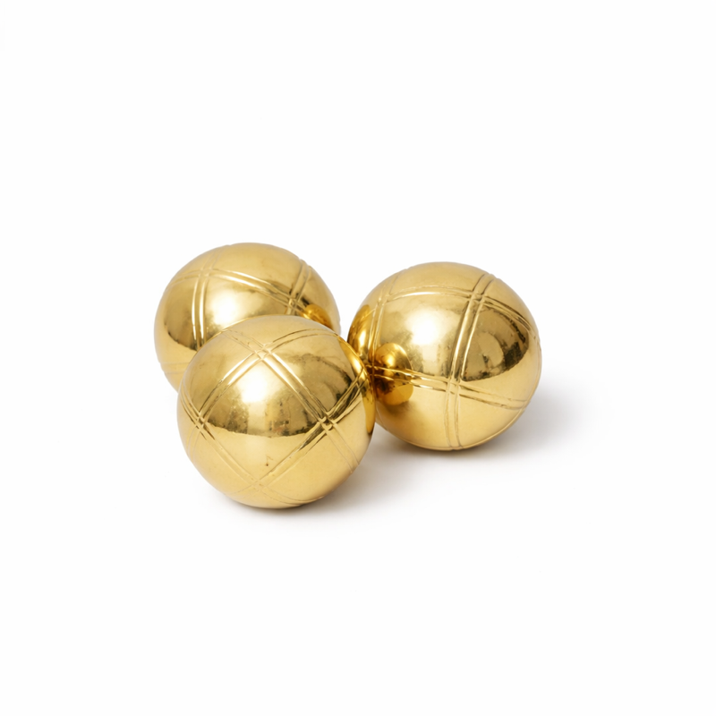 Jeu de boules metal set close up