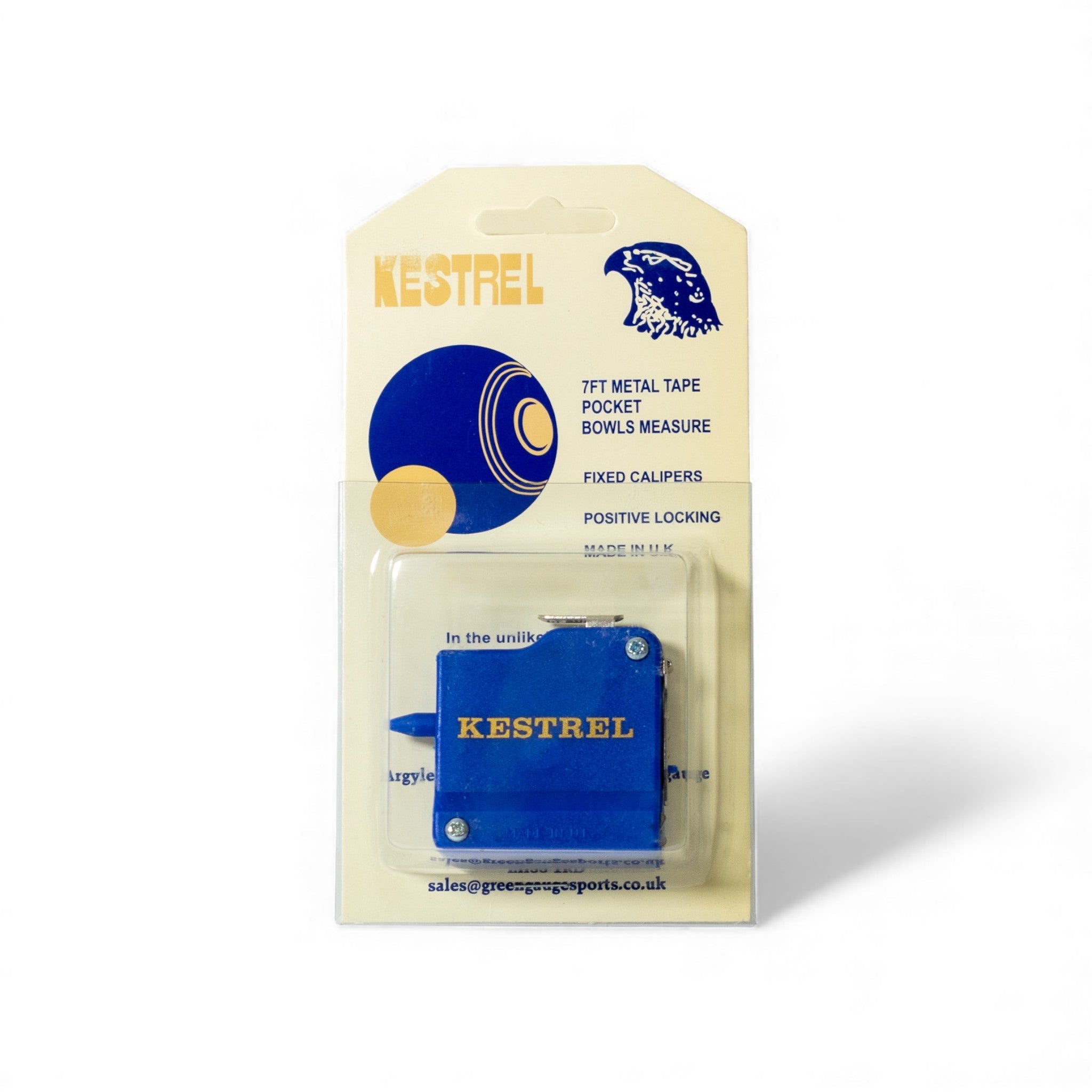 Kestrel pivoting bocce measuring device used to settle close-call frames on a court