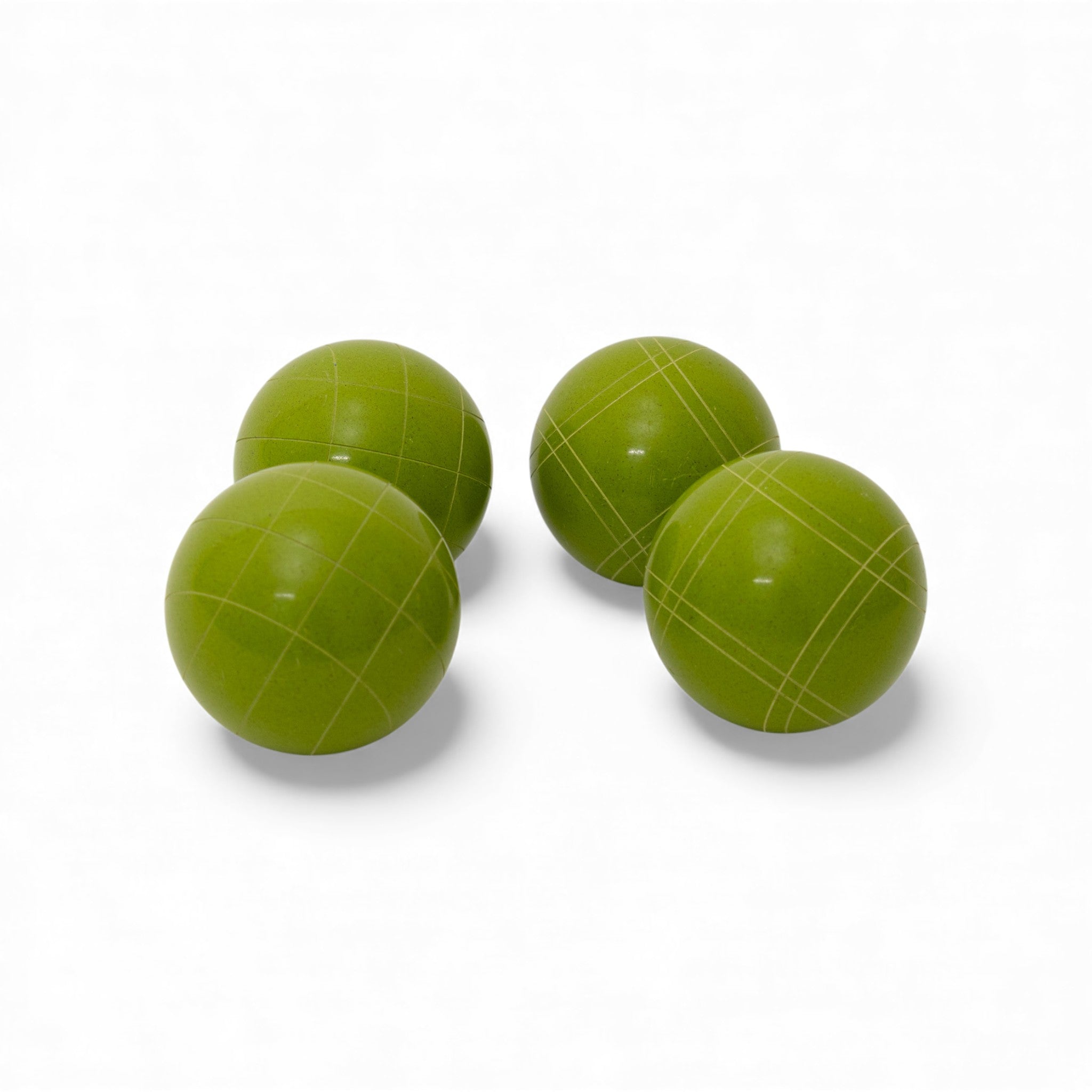 Affordable 110 mm lime green bocce ball half-set, the entry-tier starter pick under $200