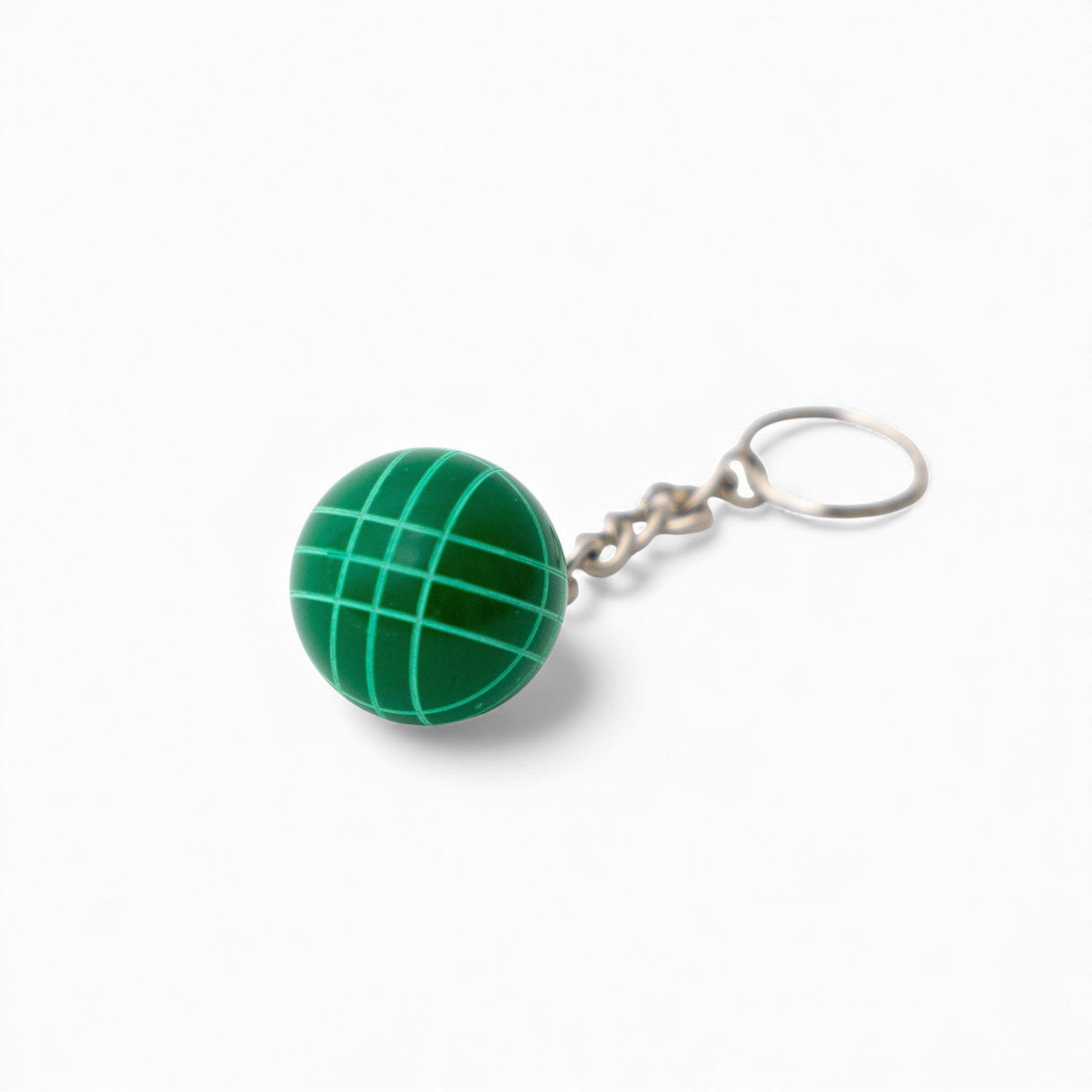 Green bocce keychain, a small bocce-themed accessory that pairs with any everyday outfit