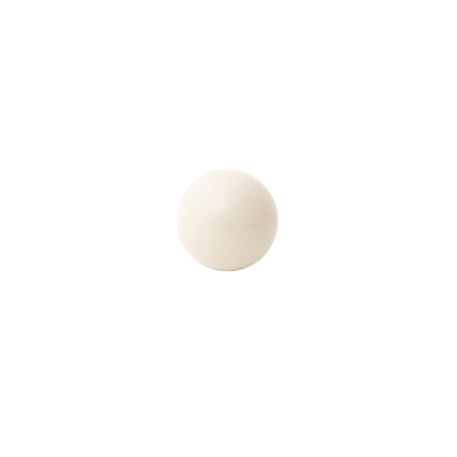 Regulation EPCO bocce pallino in white, the small target ball used to start every bocce frame